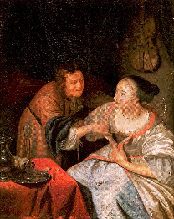 MIERIS, Frans van, the Elder Carousing Couple France oil painting art